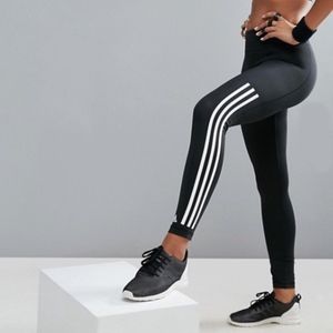 Adidas Training Workout Three Stripe Leggings